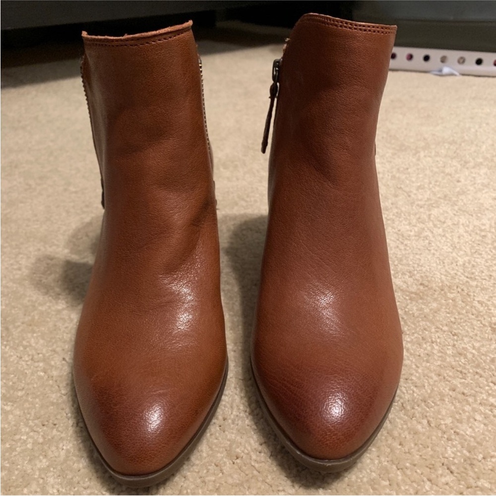 Frye Women's Brown Leather Ankle Booties - Picture 4 of 6